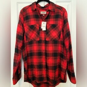 NWT Express Red and Black Flannel
